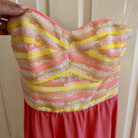 Anthropologie Shop Bop Hutch Pink and Yellow Maxi - Picture 8 of 8